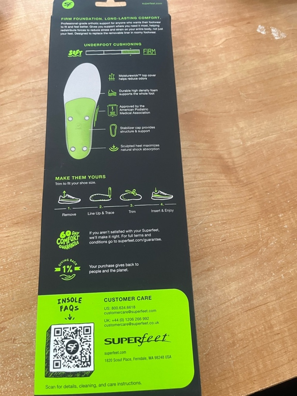 Superfeet All Purpose High Arch Insoles - Green - Picture 4 of 5
